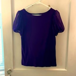 EUC Purple Puff-Sleeved Shirt